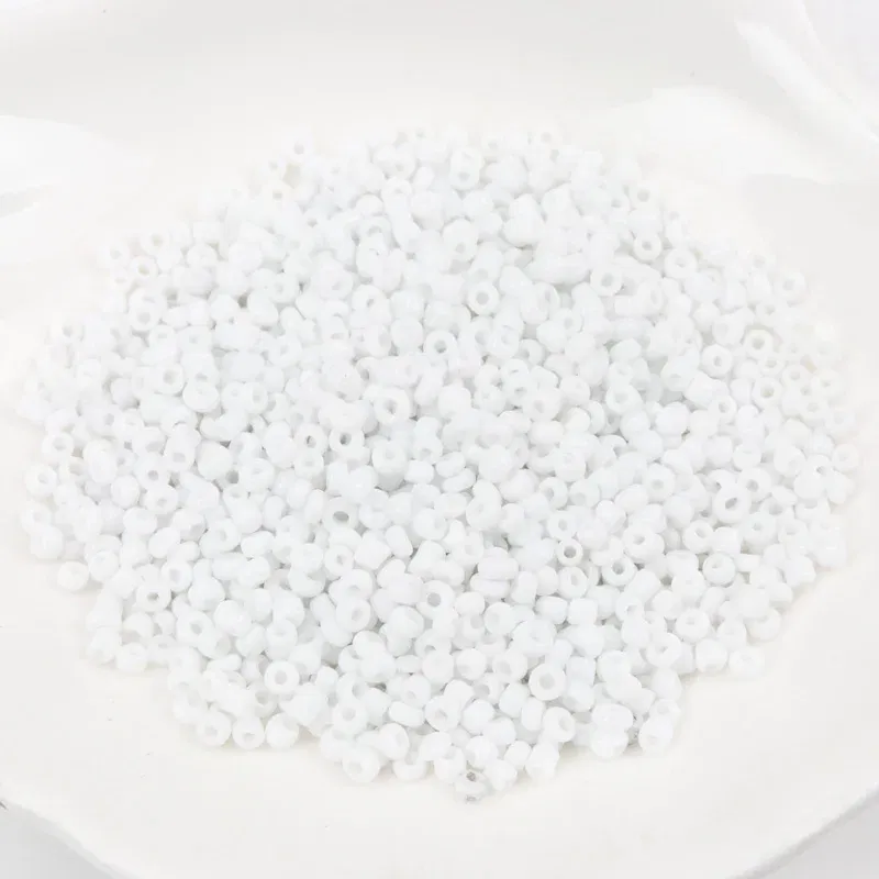 Color: Beige, Item Diameter: 3mm - 150-1000pcs 2/3/4mm Charm Czech Glass Seed Beads DIY Bracelet Necklace Beads For Jewelry Making DIY Earring Necklace