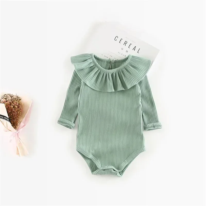 Color: WHITE, Kid Size: 12M - Cute Baby Girl Clothes Spring Autumn Newborn Girls Romper Infant Baby Girl One piece & Bodysuit
