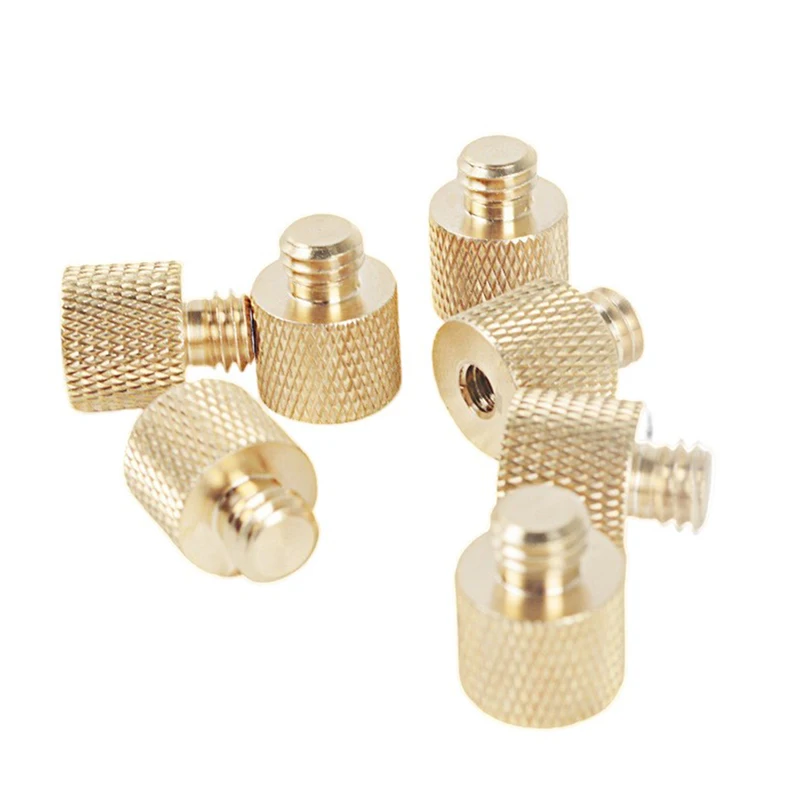 Color: PURPLE - Camera Screw Conversion Nut 5/8 To 3/8 To 1/4 Inch Adapter Mount For DSLR Tripod Monopod Quick Release Plate Stands Camera Acc