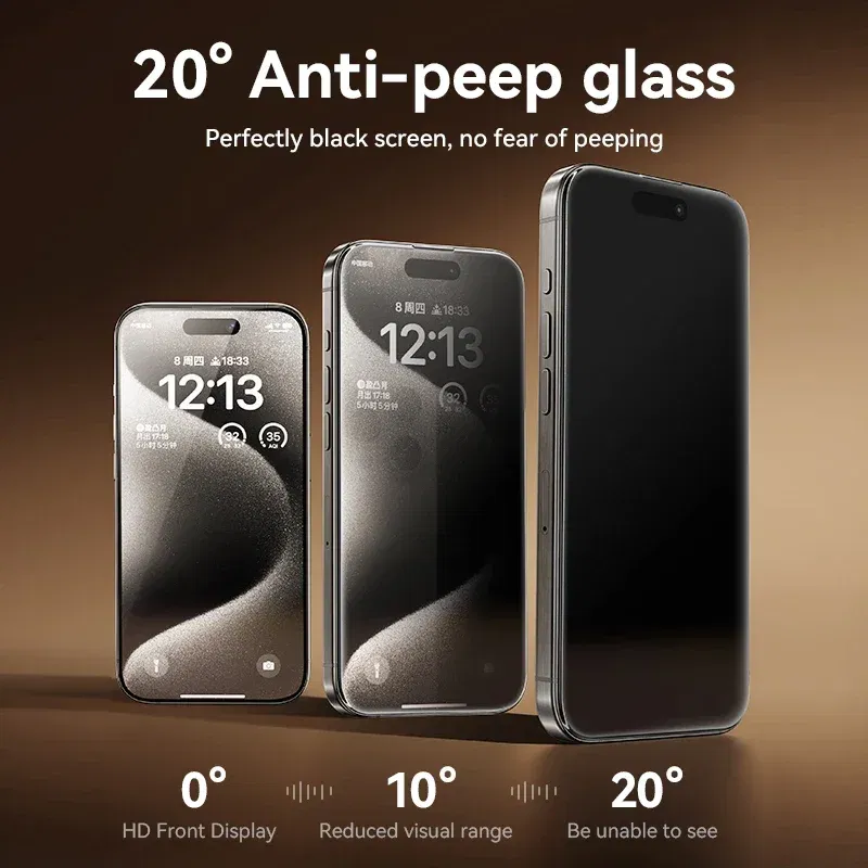 Bundle: Bundle7, Ships From: CHINA, Material: pet - Joyroom 1/2PCS 20?° Anti-spy Glass For iPhone 16 15 Pro Max Glass For iPhone 14 13 12 Pro Max Privacy Screen Protector Glass