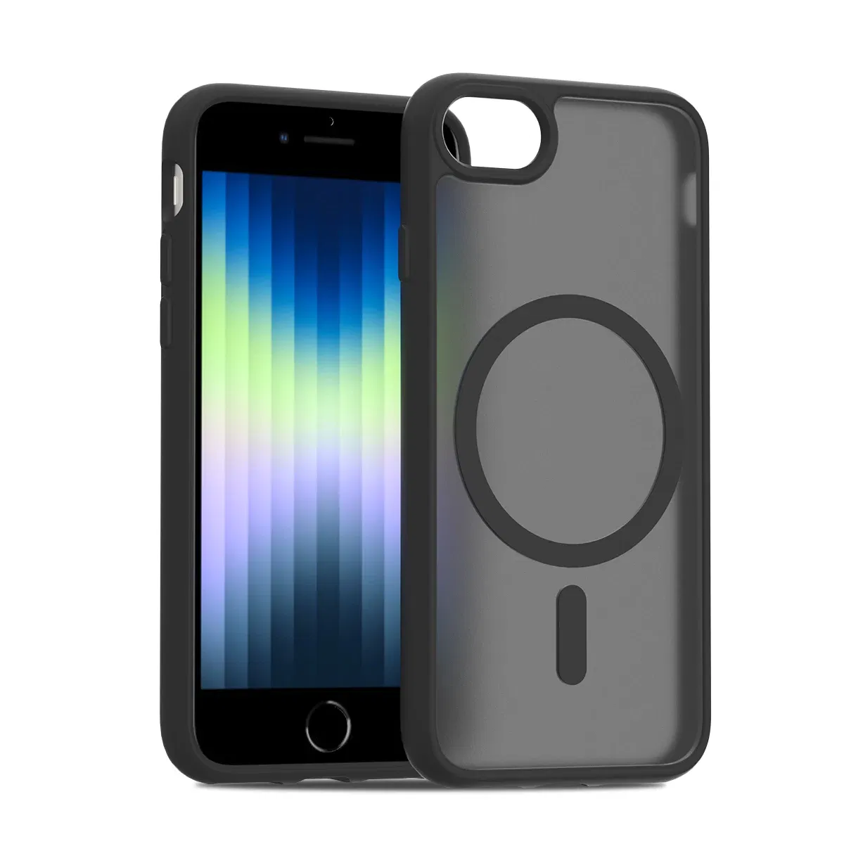 Color: black, Compatible-Phone Models: For iPhone 14 Pro Max - Non Yellowing Case For iPhone SE 2022 2020 8 16 Pro Max 15 Plus 14 13 Mini 12 11 Magsafe Mag Safe Matte Black Magnet Phone Cover