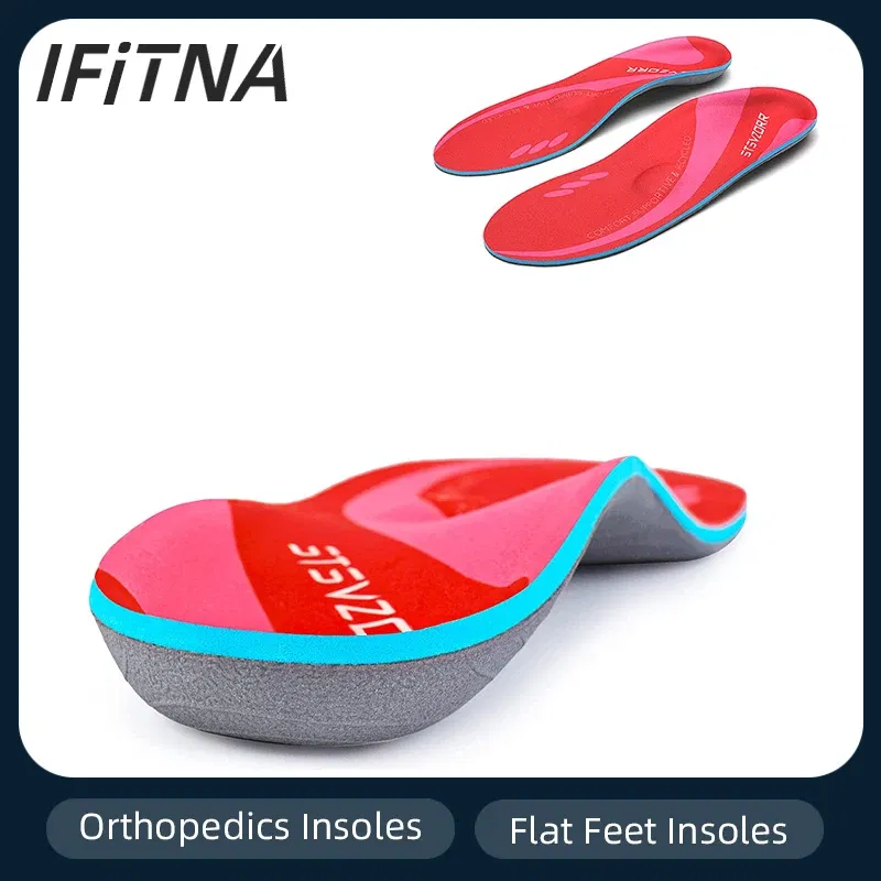 Color: Gold, Shoe Size: 17 - Plantar Fasciitis Orthotics Heel Pain Arch Support Inserts Orthopedic Flat Foot Insoles For Feet Women's Sports Shoes Insert