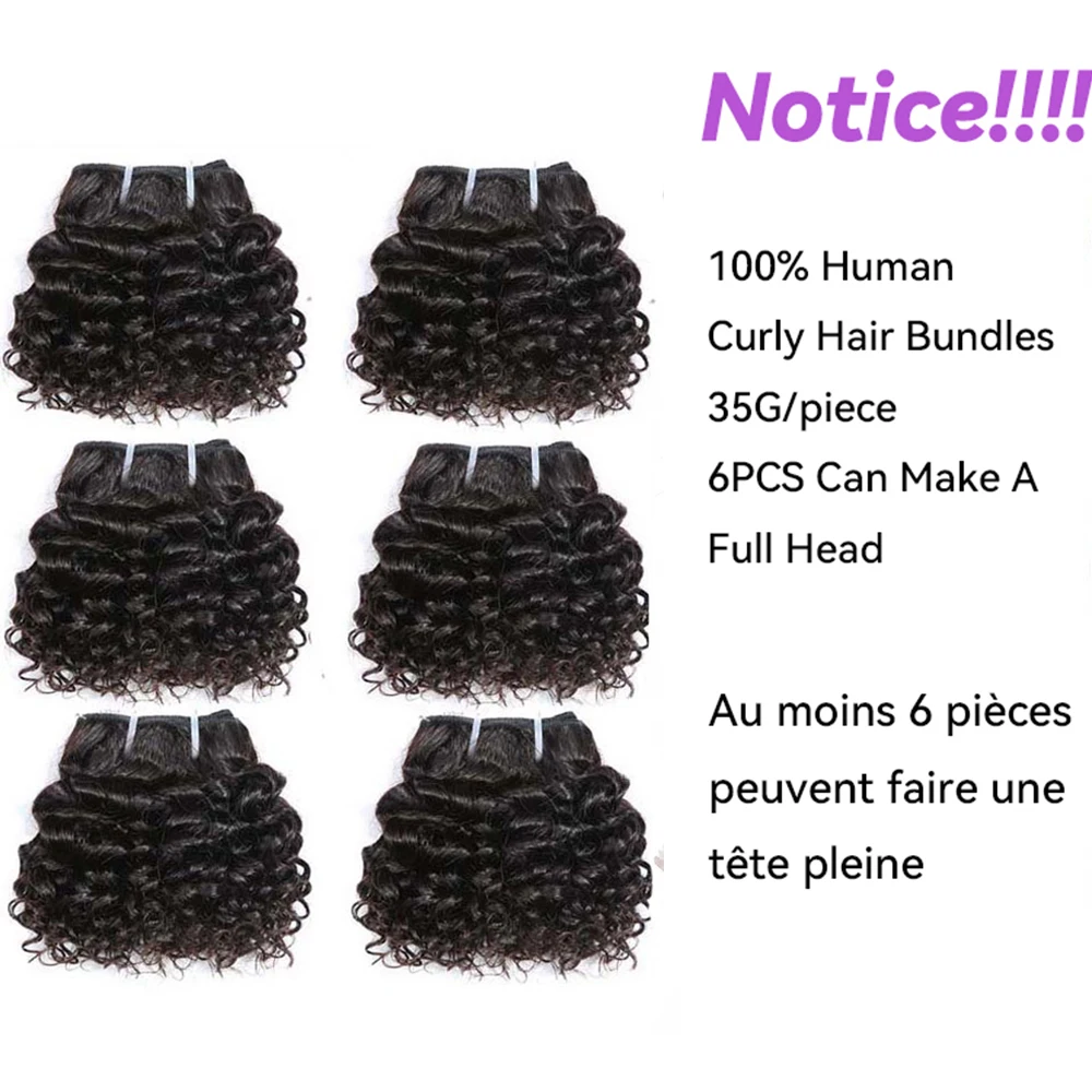 Hair Color: OT Turquoise, Stretched Length: 6inches, Longest Hair Proportion: 10A - Code Calla Bouncy Curly Hair Bundles Double Draw Indian 6inch Short Cut Remy Human Hair Extensions Natural Black Brown Color