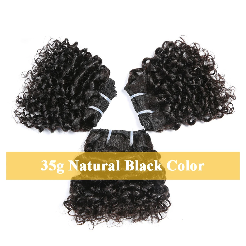 Hair Color: OT Turquoise, Stretched Length: 6inches, Longest Hair Proportion: 10A - Code Calla Bouncy Curly Hair Bundles Double Draw Indian 6inch Short Cut Remy Human Hair Extensions Natural Black Brown Color