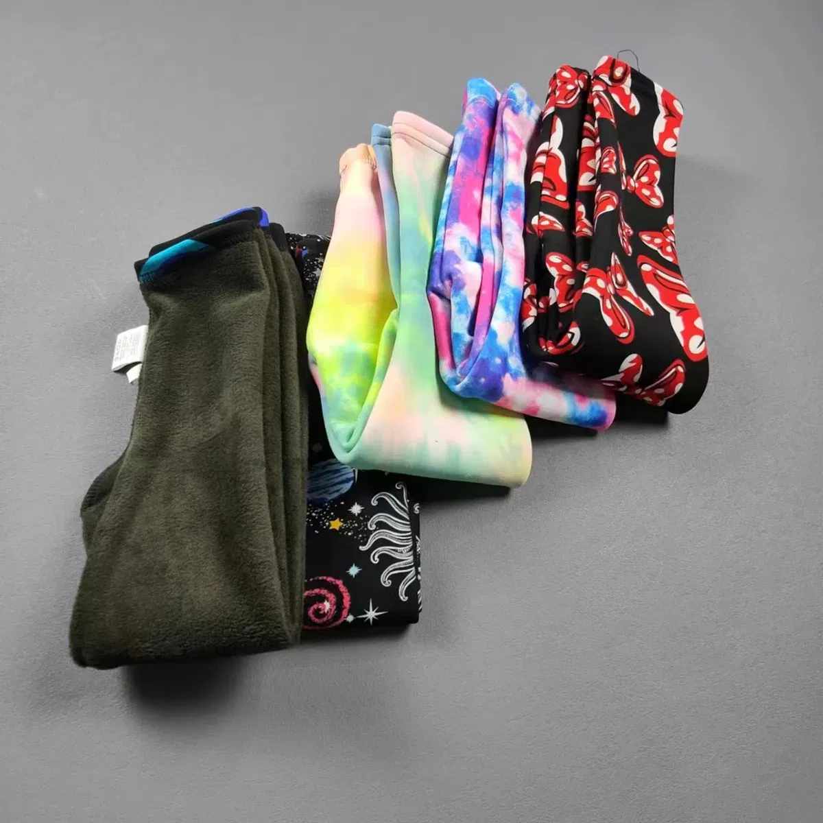 Color: Dark Grey, Kid Size: 4T - 2-11Y Girls' Pants Autumn and Winter Slim Fit Warm Bottom Pants Thickened Velvet Printed Children's Pants Baby Casual Pants