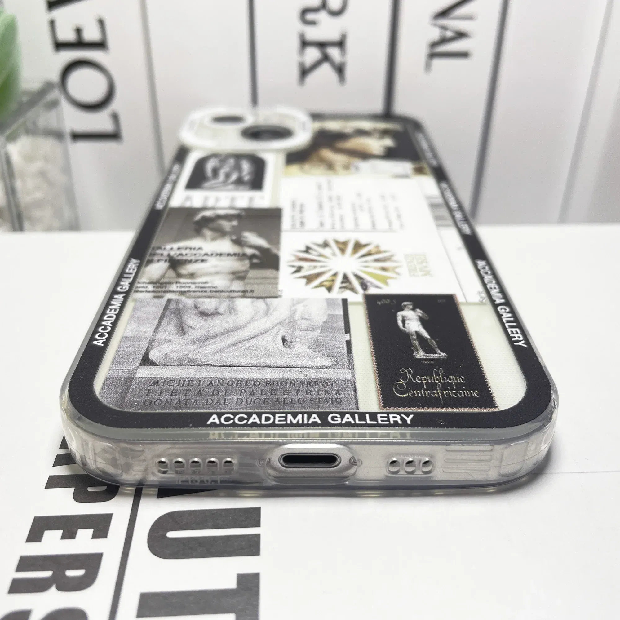 Color: Beige, Material: aluminum - Van Gogh David Museum Tickets Stickers Collage Art Phone Case For iPhone 14 13 12 11 Pro Max Mini XS X XR SE 7 8 Plus Soft Cover