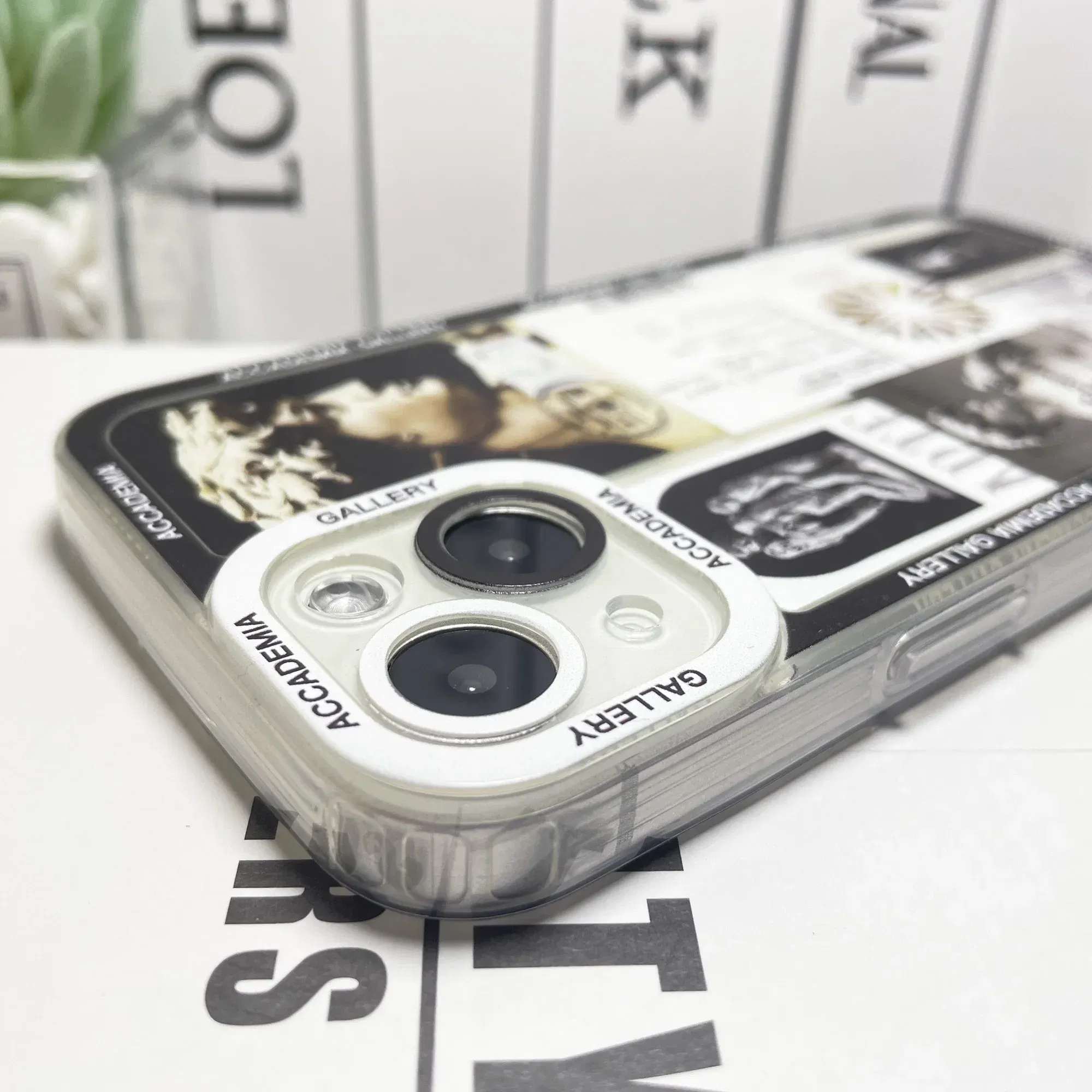 Color: Beige, Material: aluminum - Van Gogh David Museum Tickets Stickers Collage Art Phone Case For iPhone 14 13 12 11 Pro Max Mini XS X XR SE 7 8 Plus Soft Cover