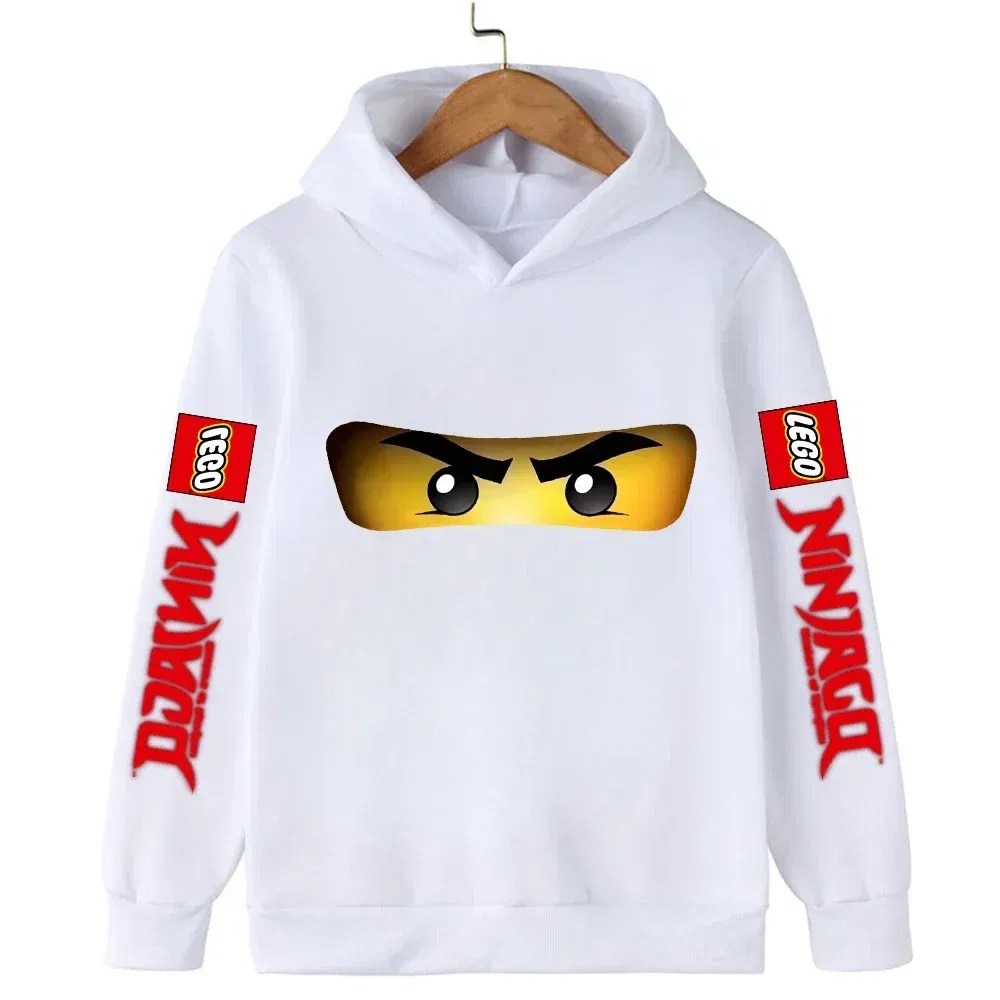 Color: MULTI, Kid Size: 3M - Lego Phantom Ninja Cartoon Children's Hooded Hoodies Casual Sports Sweatshirt 3-13 Year Old Boy Kid Baby Girls Clothes Pullover