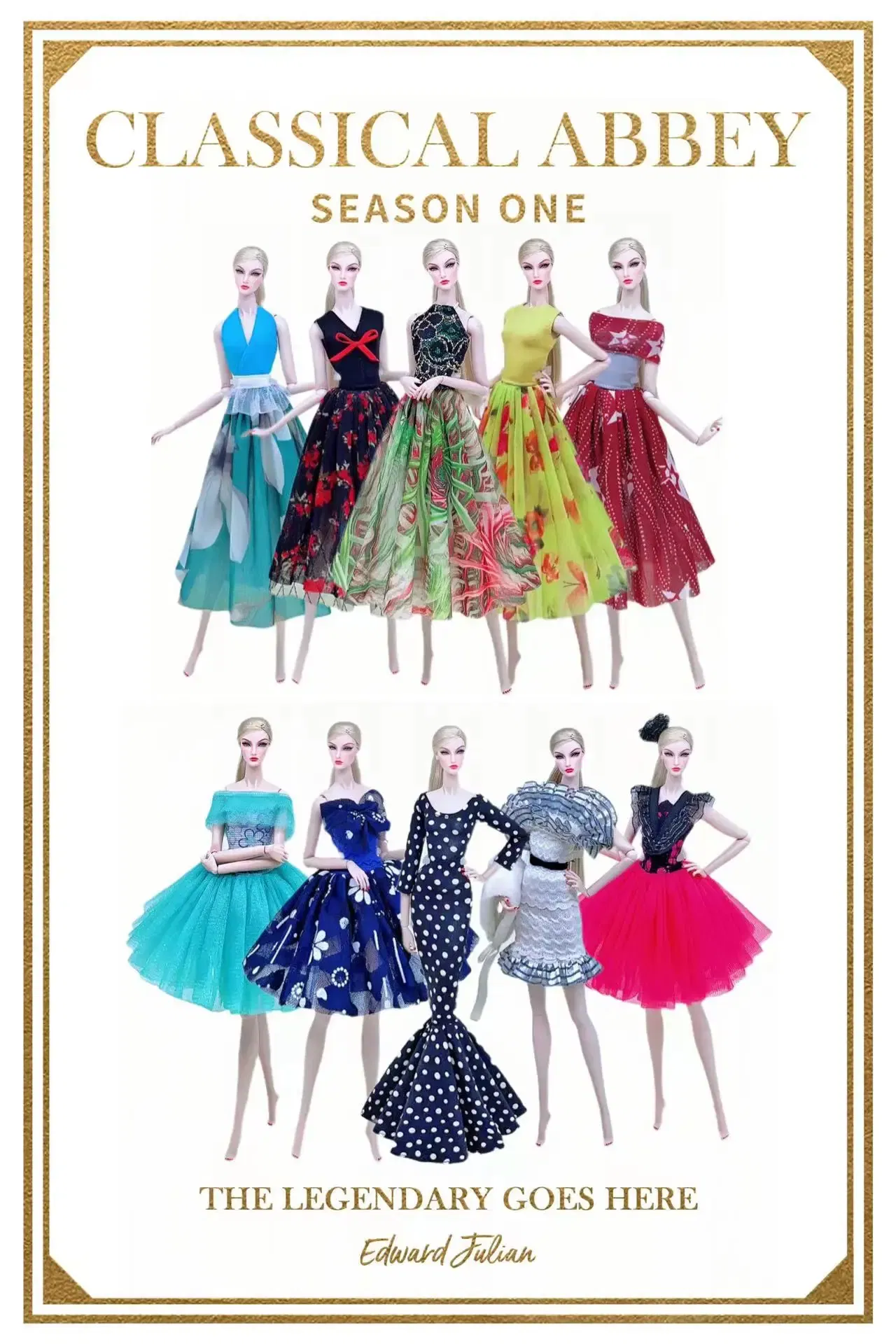 Color: GRAY - for barbie 90s clothing