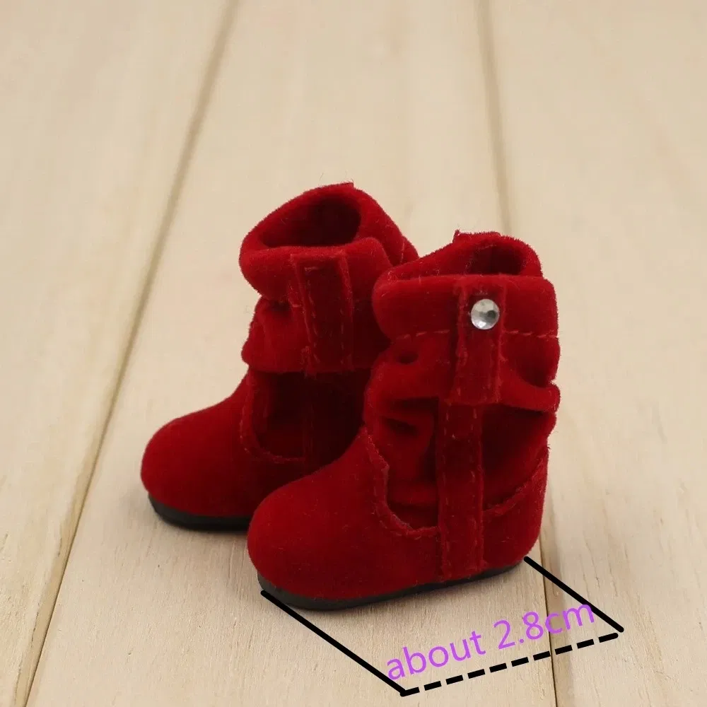 Color: Red Wine - ICY DBS Blyth doll licca bjd azone joint body toys shoes fashion boots