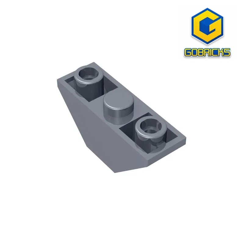 Color: DARK GRAY - Gobricks GDS-984 Slope, Inverted 45 3 x 1 Double compatible with lego 18759 2341 DIY Educational Building Blocks Technical