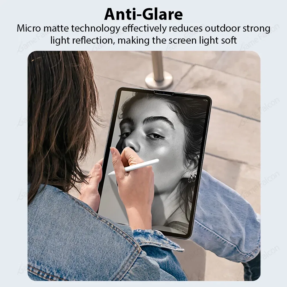 Color: ROYAL BLUE - Like Paper Film Screen Protector For Ipad Pro 13 12.9 11 2024 10th Generation Air 4 5 9th 8th 7th 10.2 Mini 6 Matte Film Writer