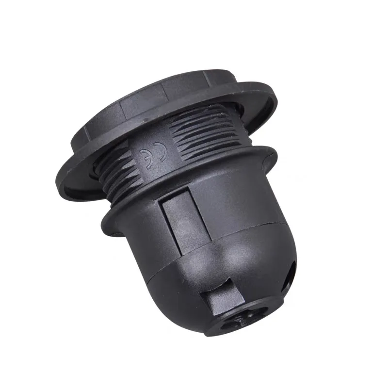 Black Screw Thread Lampholder E27 Socket Lamp Holder Bulb Base