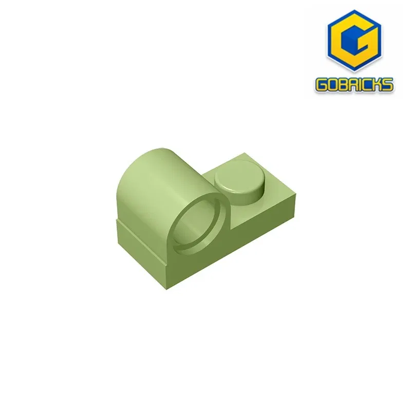 Color: Light Blue - Gobricks GDS-811 Plate, Modified 1 x 2 with Pin Hole on Top compatible with lego 11458 pieces of children's toys