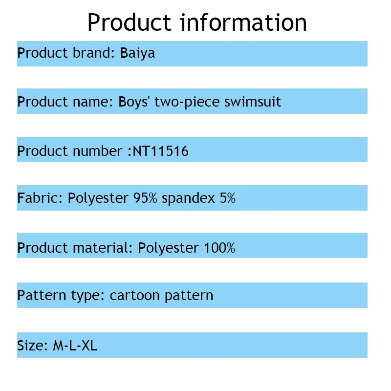 Size: 24M, Color: Blue - Summer Boys Swimsuit for Kids Split Sun Quick Dry With Swim Cap Swimsuit Cartoon Boys Set