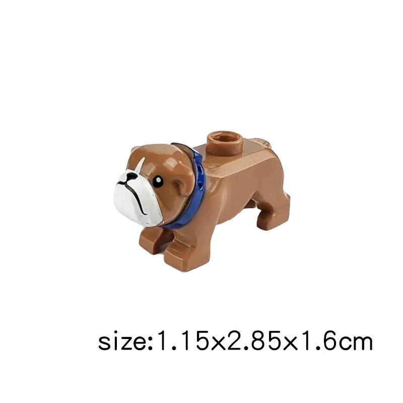 Color: Magenta - MOC City Animal Building Block Figures Hare Dairy Cow Squirrel Dolphin Pug DIY Farm Street View Accessories Bricks Toys Gifts