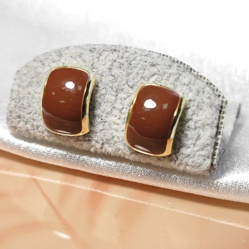 Metal Color: SILVER PLATED, Main Stone Color: other - S925 Silver Needle Hypoallergenic Exquisite Small Earrings Simple And Versatile High-end Celebrity Earrings Jewelry Women Brinco