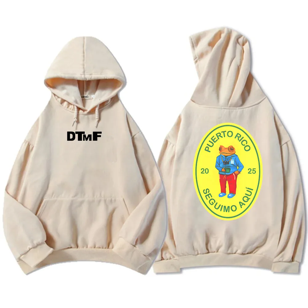 Color: Silver, Size: XXL - DTMF Deb? Tirar Más Fotos 2025 New Album Hoodies Bad Bunny Singer Printing Sweatshirts Men Women Clothing Sudaderas Hombre Male