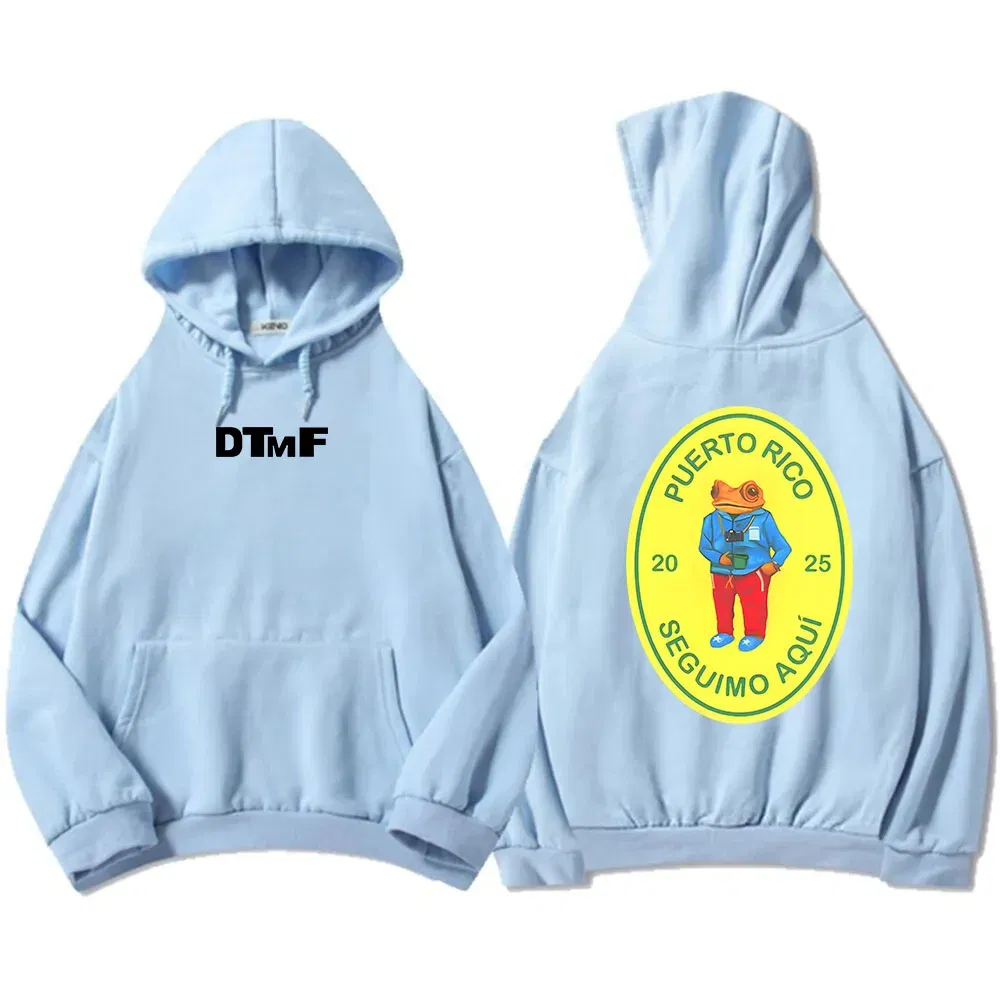 Color: Silver, Size: XXL - DTMF Deb? Tirar Más Fotos 2025 New Album Hoodies Bad Bunny Singer Printing Sweatshirts Men Women Clothing Sudaderas Hombre Male