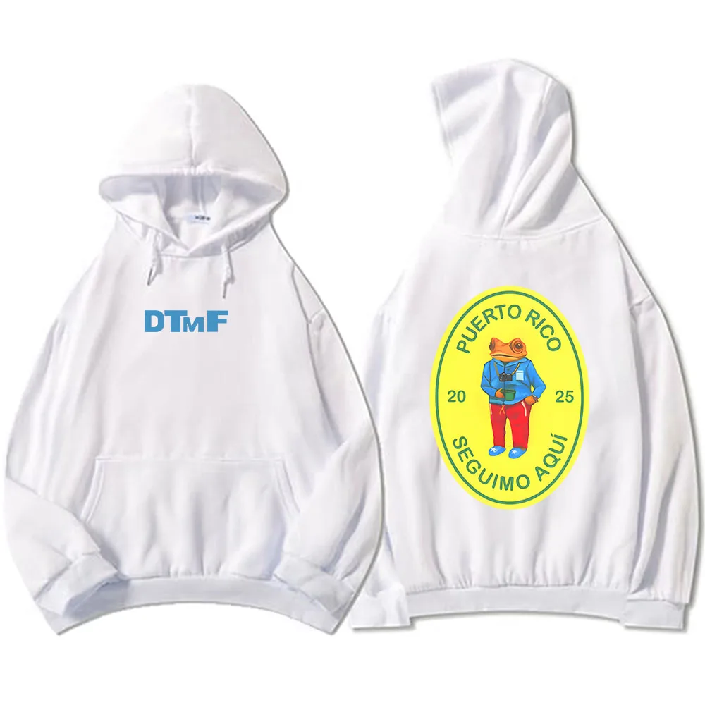 Color: Silver, Size: XXL - DTMF Deb? Tirar Más Fotos 2025 New Album Hoodies Bad Bunny Singer Printing Sweatshirts Men Women Clothing Sudaderas Hombre Male