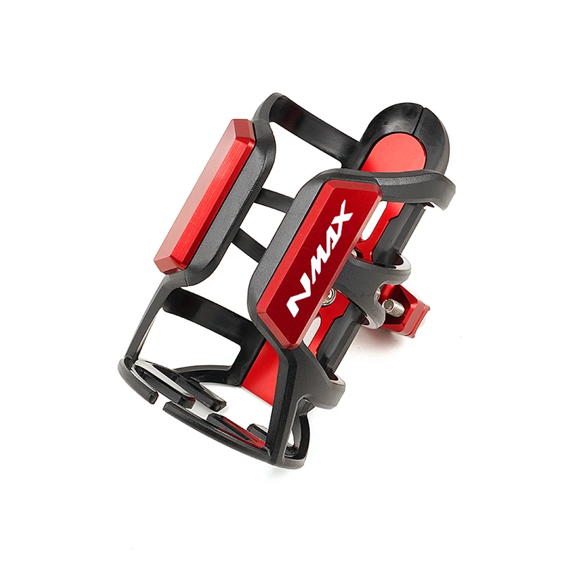 Color: Black - For YAMAHA NMAX 155 125 N-MAX 155 125 2015-2024 2023 Motorcycle CNC Accessories Beverage Water Bottle Cage Drink Cup Holder