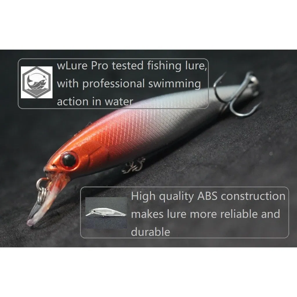 Color: Off White - wLure Fishing Lure Jerkbait 6g 7.5cm Tiny Sinking Minnow Carp Fresh Water Use Tight Wobble Long Casting M762