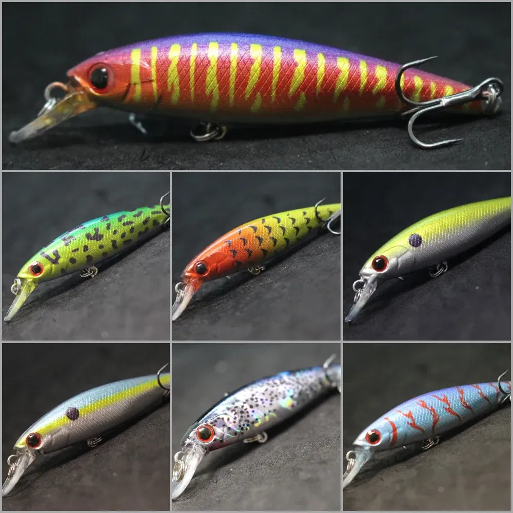 Color: Off White - wLure Fishing Lure Jerkbait 6g 7.5cm Tiny Sinking Minnow Carp Fresh Water Use Tight Wobble Long Casting M762