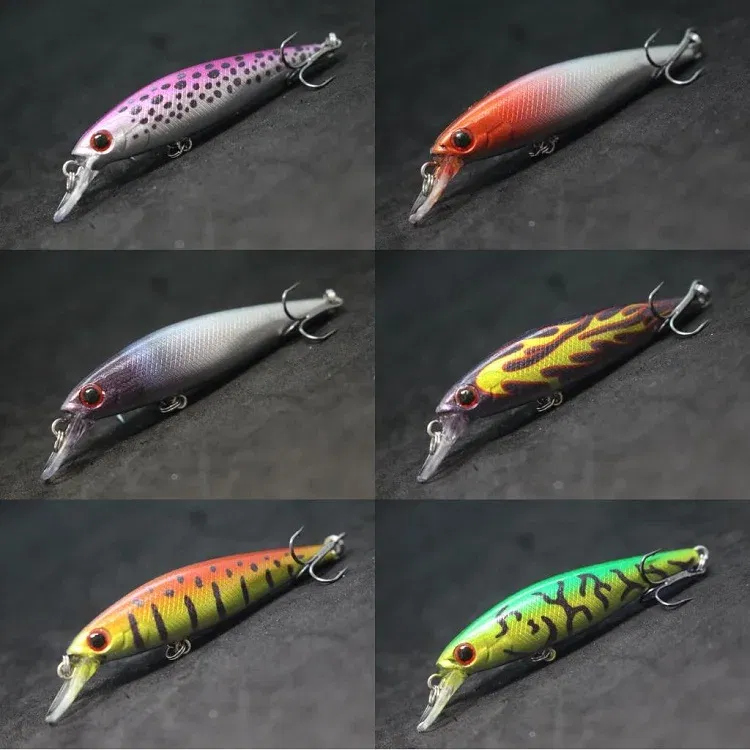 Color: Off White - wLure Fishing Lure Jerkbait 6g 7.5cm Tiny Sinking Minnow Carp Fresh Water Use Tight Wobble Long Casting M762