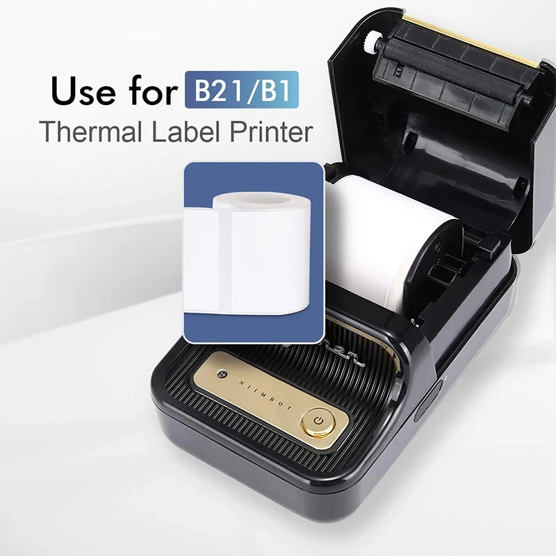 color: Blue - Niimbot Mini Printer Thermal Wire White/ Cable/Color/Round Sticker Self Adhesive Waterproof Sticker For B1 B21 B203