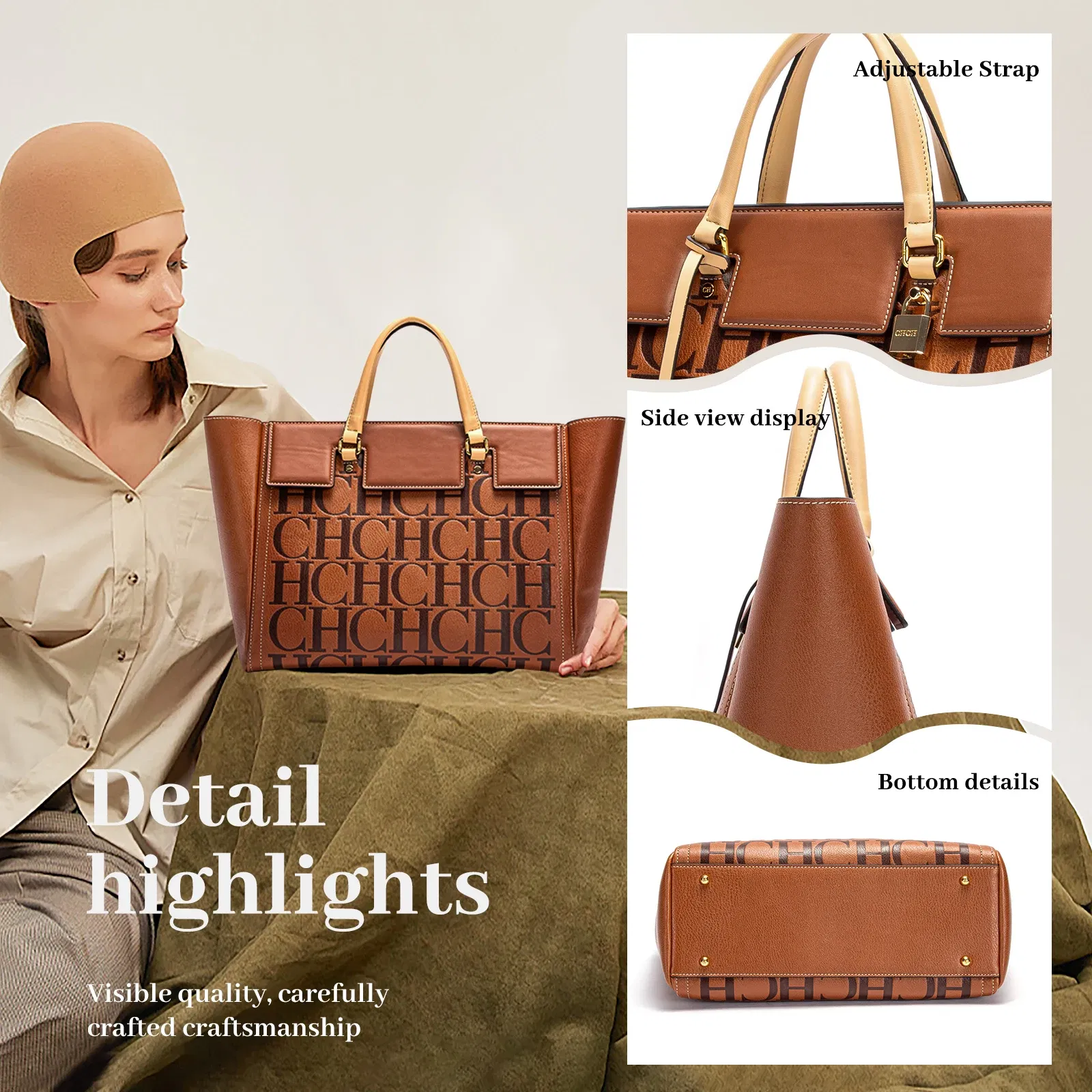 Color: Blue - Luxury Exquisite Retro Multi Functional Multi Occasion Flower Handbag Women's New Large Capacity Handbag