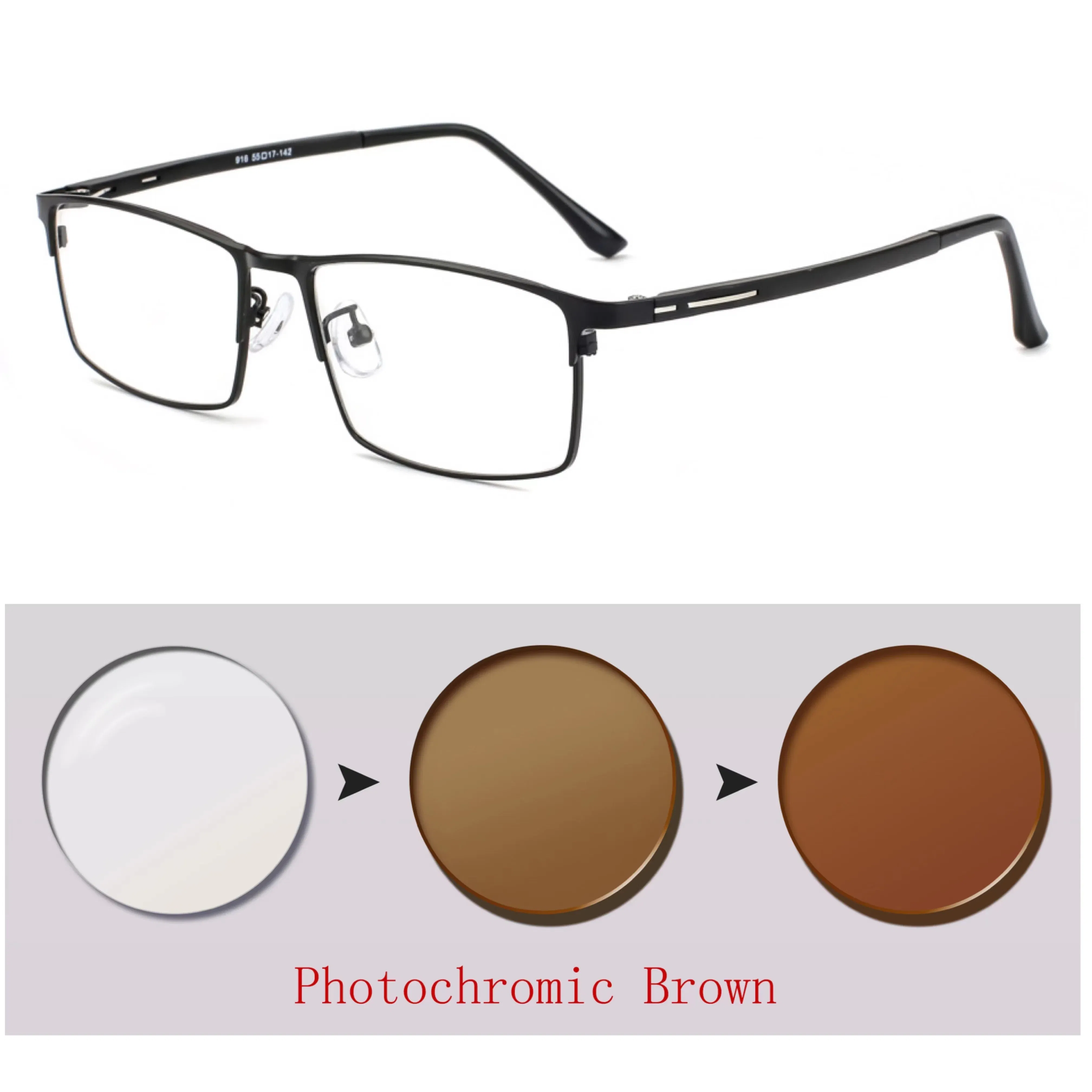 Frame Color: GRAY, Ships From: CHINA, Eye Prescription: +175 - Photochromic glasses Men's reading glasses Finished glasses Student myopia glasses 0 + 0.5 + 1 + 1.25 + 1.5 + 1.75 + 2