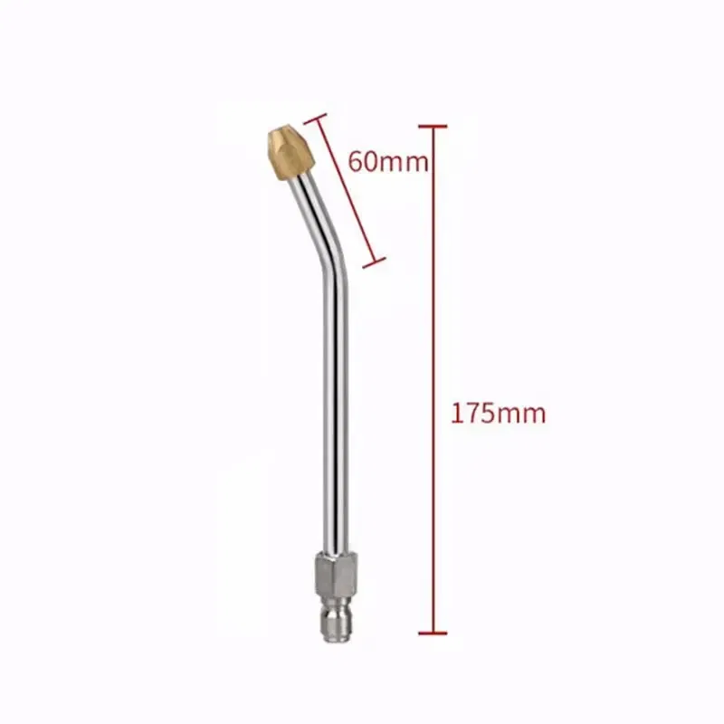 Color: Light Grey - 25?°/90?°/U High Pressure Washer Extension Wand With 1/4 Quick Connector Lance Spear With CurvedHead Rod Cleaning Tool for car