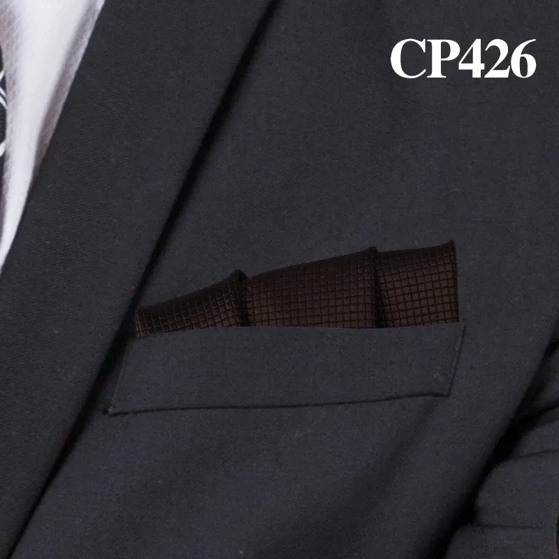 Color: Milky White - Fashion Suits Pocket Square For Men Business Chest Towel Hanky Gentlemen Plaid Hankies Classic Suit Napkin Mens Handkerchief