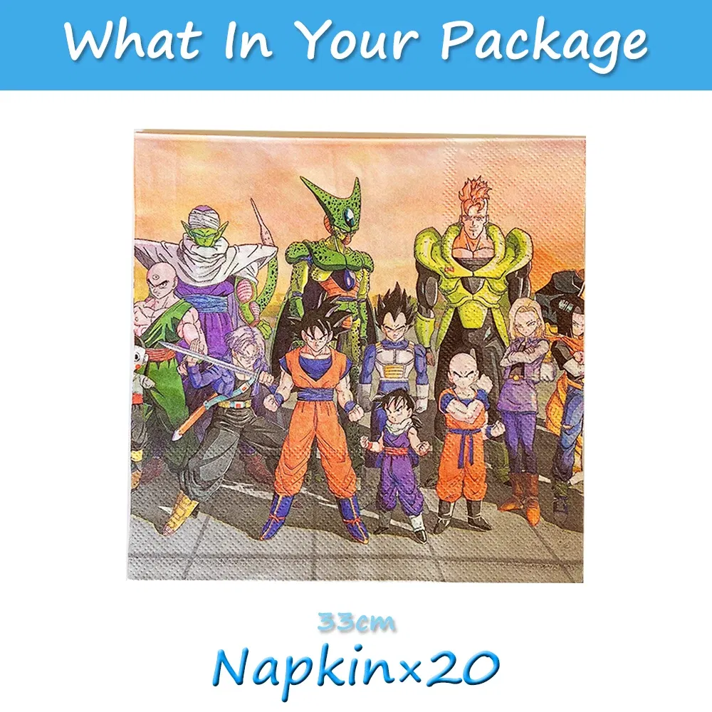 Color: multi, Ships From: CHINA - Goku Dragon Ball Z Kids Birthday Party Gift Decoration Boy Tableware Party Supplies Plate Cup Tablecloth Foil Balloon CakeTopper
