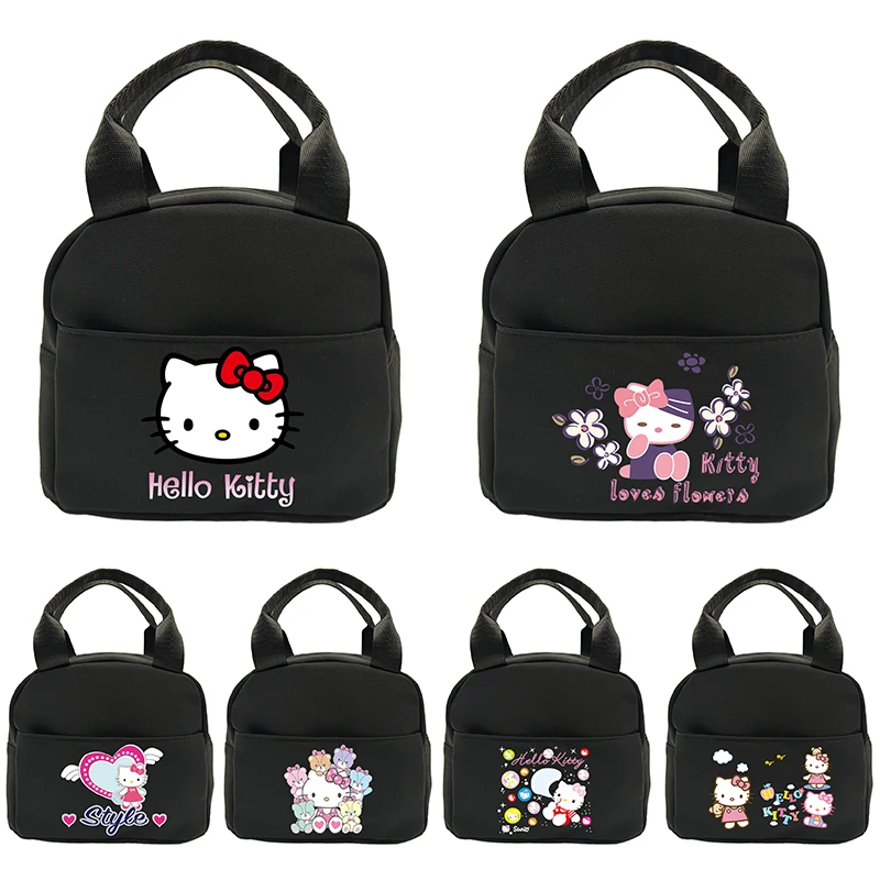 Color: Multicolor - Hello Kitty Children's Lunch Bag Primary School Lunch Box Bag Children's Best Gift Cartoon Mochila Best Gift for Children