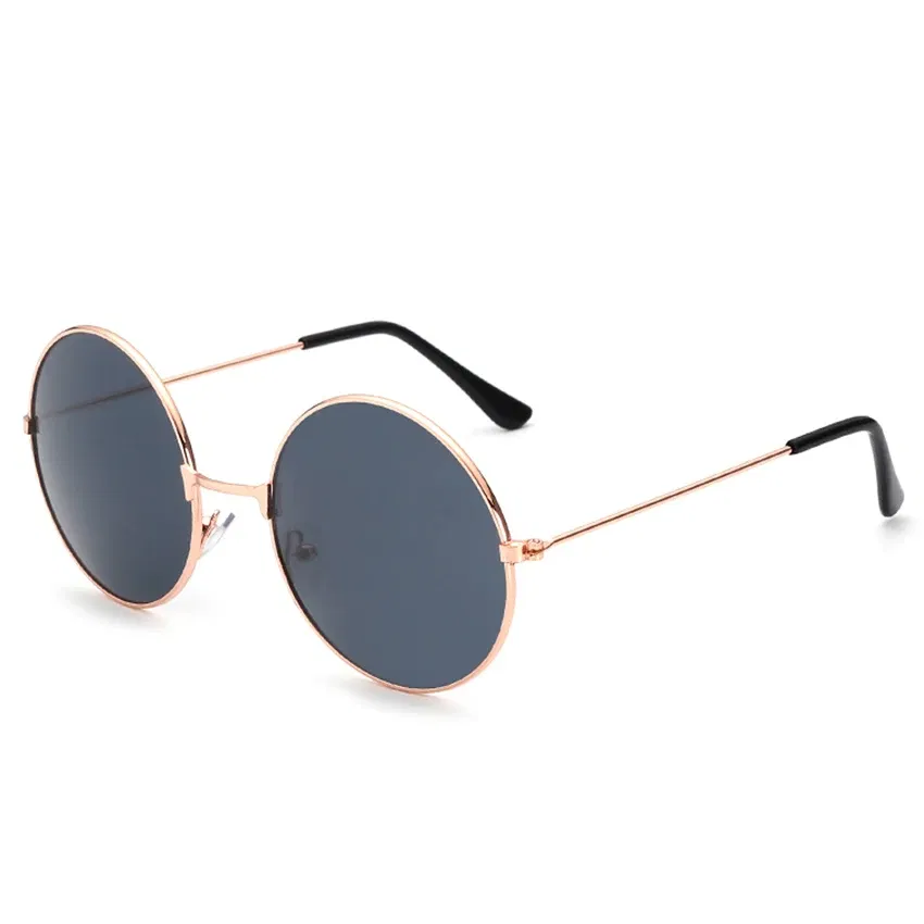 Lenses Color: Navy Blue, Frame Color: other - FOENIXSONG Fashion Sunglasses for Women Men Pilot Round Gradient Mirror Women's Glasses Oculos Lentes Gafas De Sol
