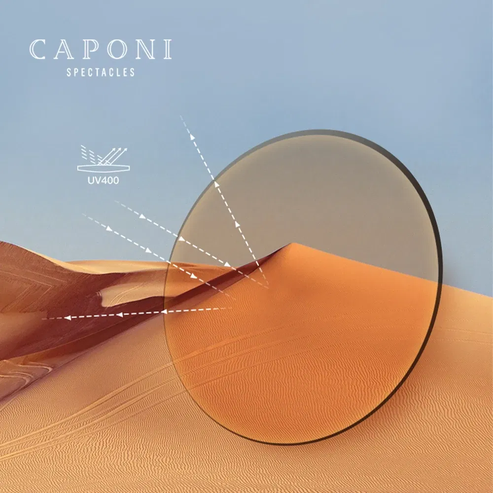 Lenses Color: WHITE, Lens Index: 1.56 - CAPONI Photochromic Brown Optical Aspherical Lens CR-39 Resin Customized Prescription Myopia Hyperopia 1.56 1.61 2pcs/1 pair