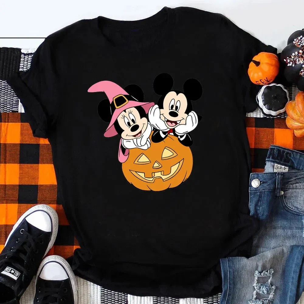 Color: Dark Grey, Kid Size: 2T - Funny Mickey Minnie Mummy Print Disney Children Cotton T Shirts Trick Treat Fashion Halloween Cute Kid Clothes Girls Streetwear