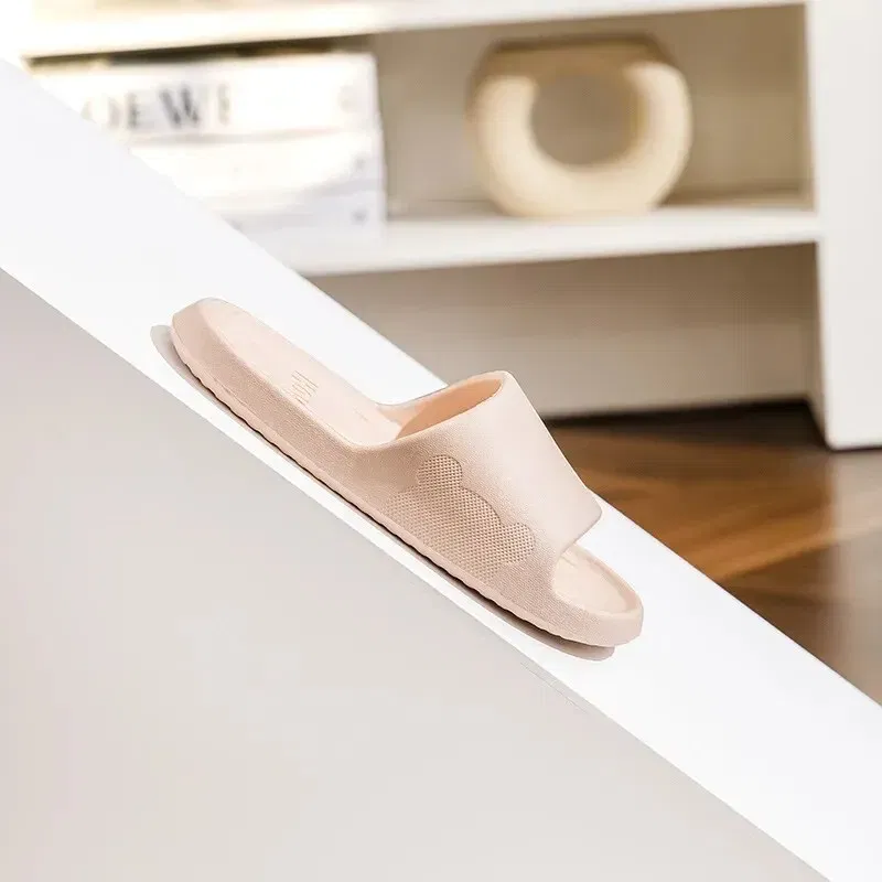 Color: Pink, Shoe Size: 38 - Soft Slippers Couples Home Outdoor Slipper Summer Women Bedroom Thick Bottom Shoes Beach Sandals Men Flip Flops Shower Shoes