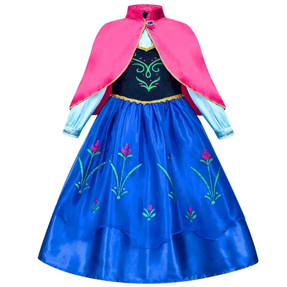 Kid Size: 14, Color: Pink - Disney Frozen Elsa Anna Princess Dresses Girls Mesh Sequin Dress Kids Cosplay Snow Queen Costumes Carnival Birthday Party Gowns