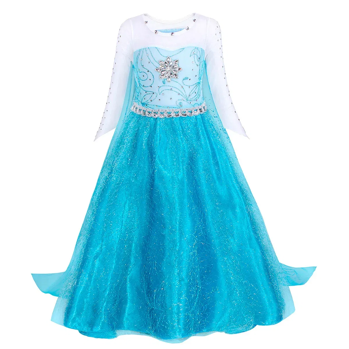 Kid Size: 14, Color: Pink - Disney Frozen Elsa Anna Princess Dresses Girls Mesh Sequin Dress Kids Cosplay Snow Queen Costumes Carnival Birthday Party Gowns