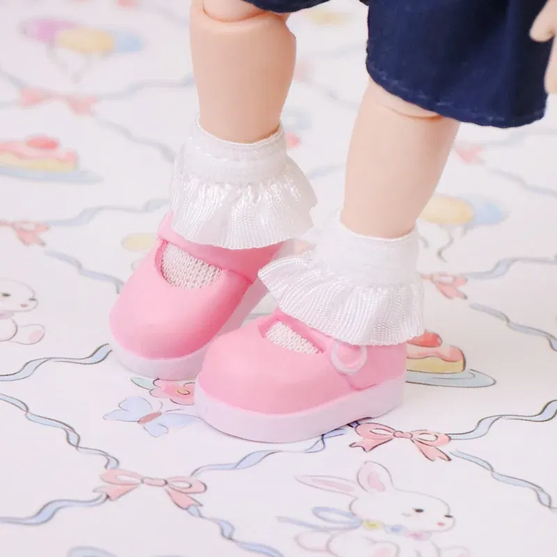 Color: WHITE, Size: Other - Plastic OB11 Student Shoes Obitsu 11 Doll Shoes ob11 Doll Pointy Toe Shoes Diy Toys For dod Ddf Body9 1/12 Bjd Gsc Bjd Doll