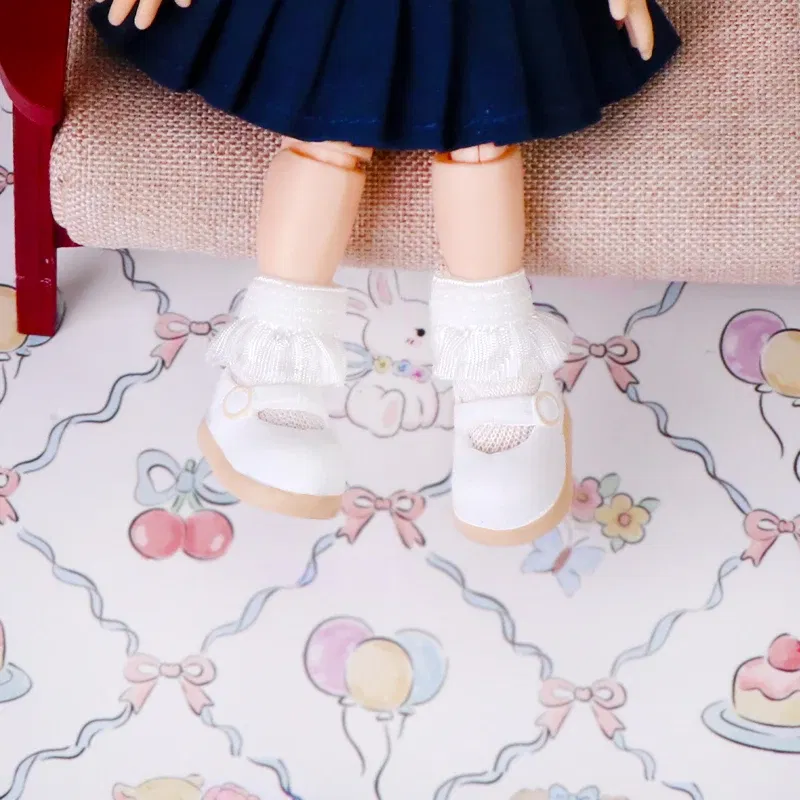 Color: WHITE, Size: Other - Plastic OB11 Student Shoes Obitsu 11 Doll Shoes ob11 Doll Pointy Toe Shoes Diy Toys For dod Ddf Body9 1/12 Bjd Gsc Bjd Doll