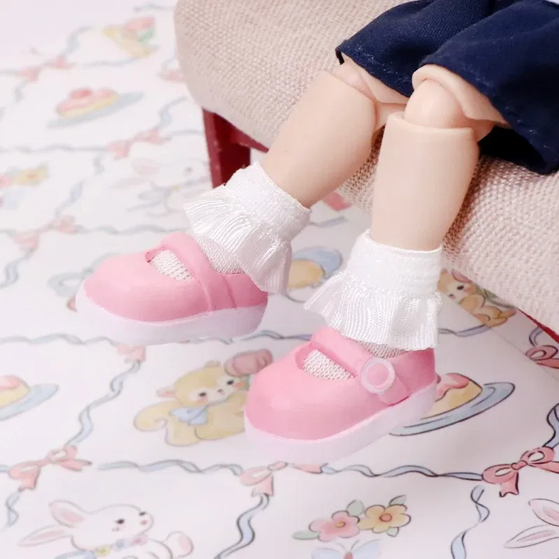 Color: WHITE, Size: Other - Plastic OB11 Student Shoes Obitsu 11 Doll Shoes ob11 Doll Pointy Toe Shoes Diy Toys For dod Ddf Body9 1/12 Bjd Gsc Bjd Doll