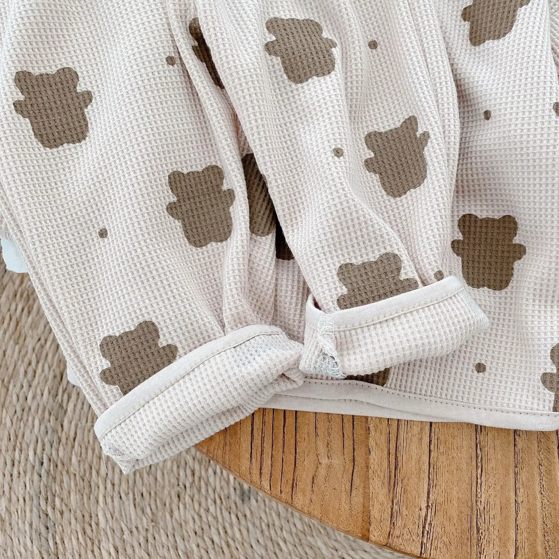 Color: Khaki, Kid Size: 24M, Ships From: CHINA - Baby Fall Clothes Girl Boy Cotton Long Sleeve Sweater and Pant Set Toddler Casual Cartoon Bear Pullover Top SweatPant Tracksuit