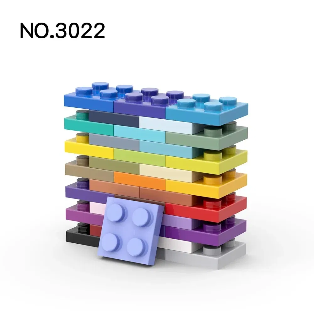 Color: Dark Green - 20Pcs  MOC Parts 3022 94148 Plate 2 x 2 Compatible Bricks DIY Assmble Building Blocks Particle Kid Puzzle Brain Toy Birthday Gif