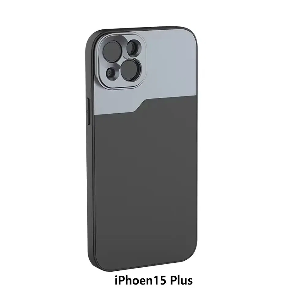 Color: Sky Blue - 17MM Thread Phone Case for iPhone 14 15 16 Plus Pro Max Anamorphic Macro Wide Angle 17MM Lens Mount Phone Case for Ulanzi Kaise