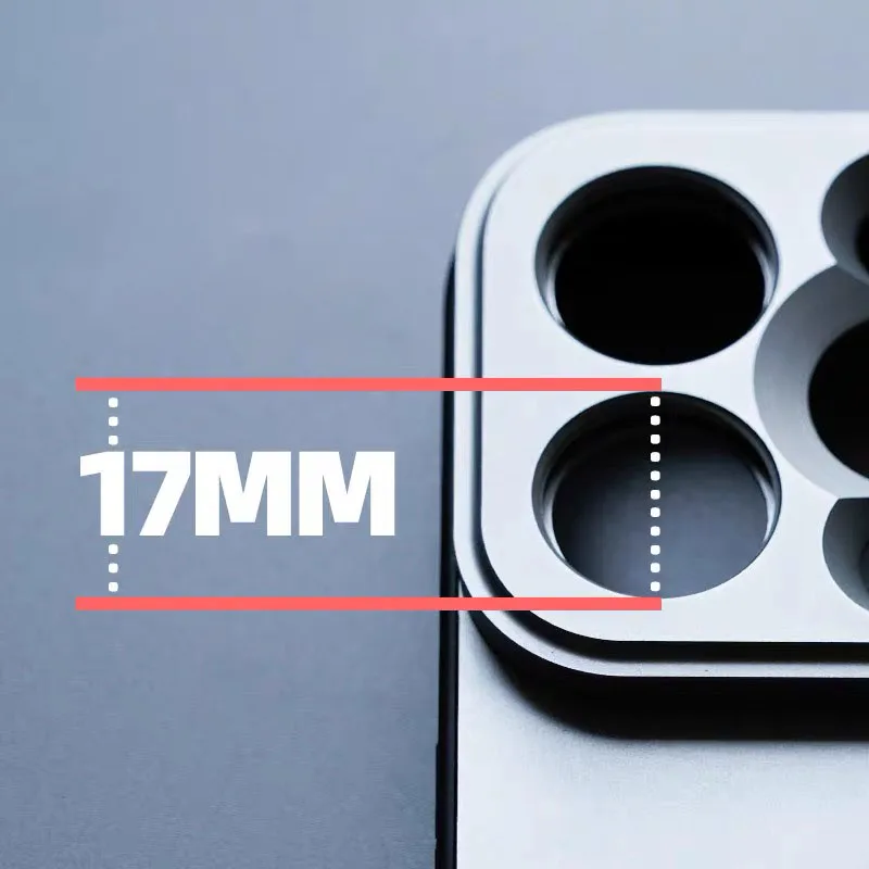 Color: Sky Blue - 17MM Thread Phone Case for iPhone 14 15 16 Plus Pro Max Anamorphic Macro Wide Angle 17MM Lens Mount Phone Case for Ulanzi Kaise