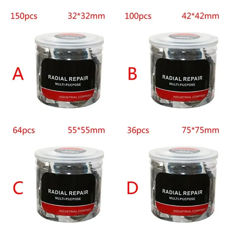 Color: Blue - Cold Tire Patches 32mm 42mm 55mm 75mm Rubber Car Bicycle Bike Puncture Patch Tyre Repair Tools 150/100/64/36 Sheets