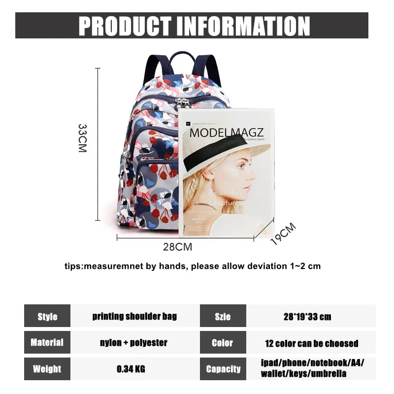 Color: GRAY - Printing Backpack for Women Travel High Capacity Waterproof College Backpack Trendy Women Laptop School Bags Cute Girl